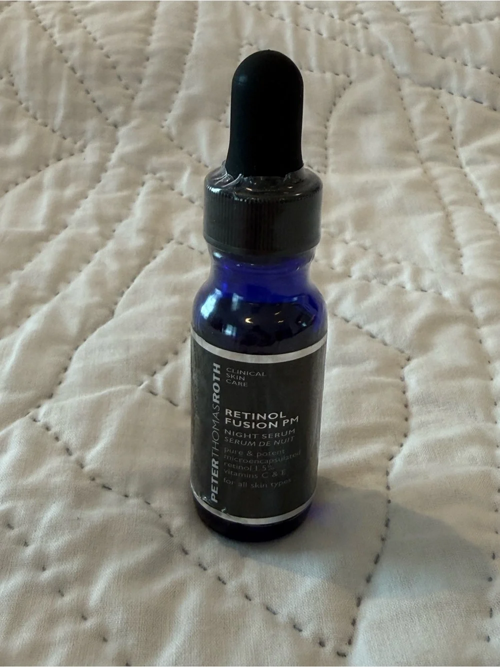Peter Thomas Roth Blue Glass Dropper Serum Bottle
